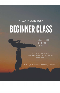 Beginner Acro with Buddy and Tracy flyer